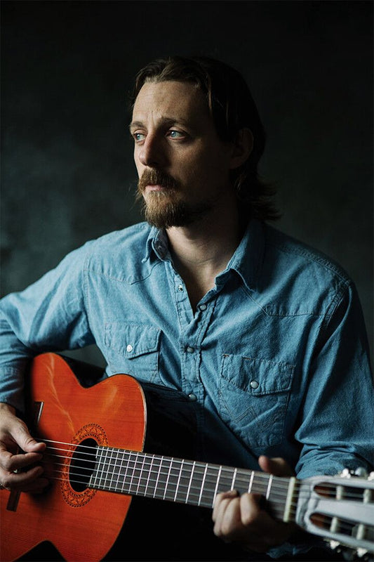 Singer Sturgill Simpson Playing Acoustic Guitar Jigsaw Puzzle