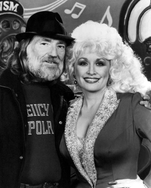 Singers Willie Nelson And Dolly Parton Glossy Magnet Country Music Magnet