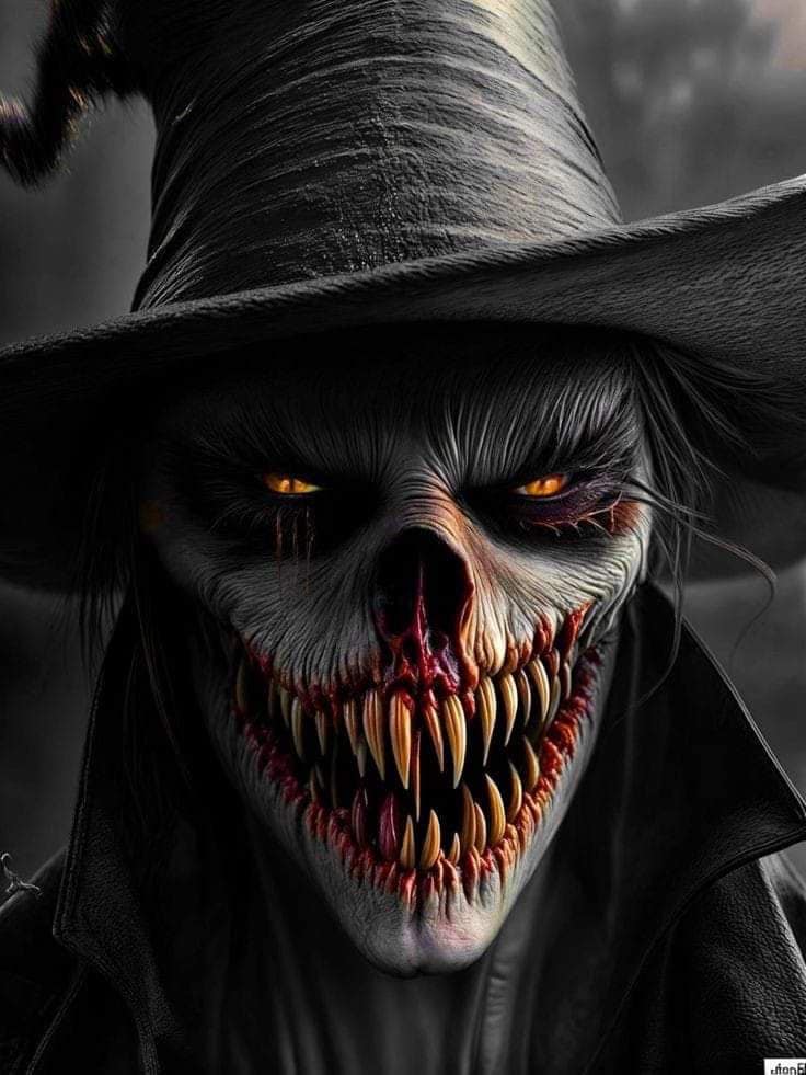 Sinister Scarecrow Portrait Print Poster