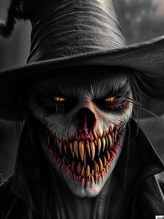 Sinister Scarecrow Portrait Print Poster