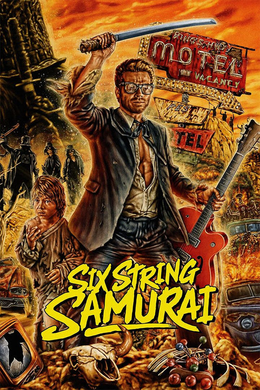 Six String Samurai Minimal Action Comedy Film Print Jigsaw Puzzle