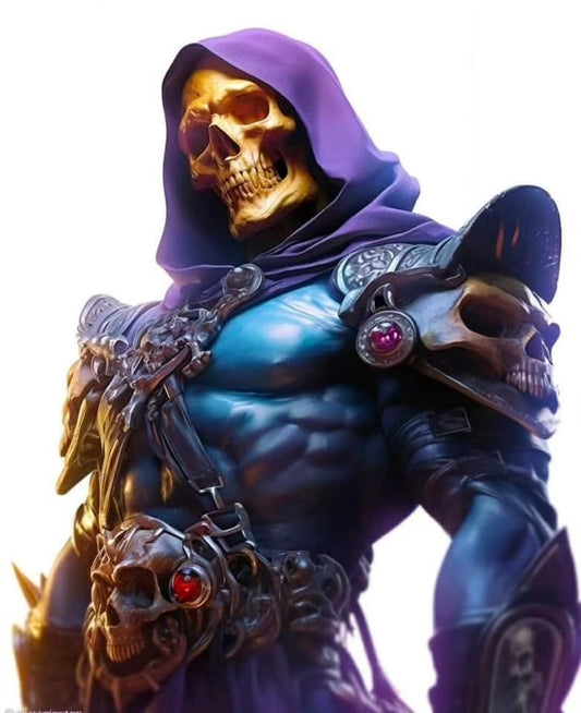 Skeleton Warrior Illustration Print Poster