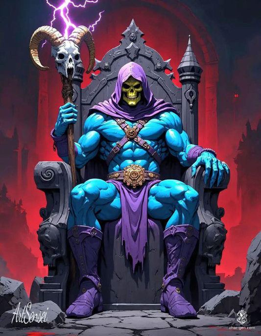 Skeletor On Throne 382 Print Poster
