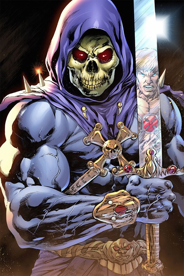 Skeletor Pink Glow Masters Of The Universe Art Print Decor Jigsaw Puzzle
