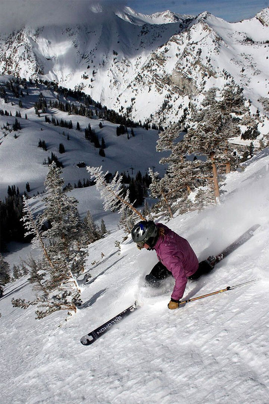 Skier Does Sports At Brighton Ski Area Painting Wall Home Decor Jigsaw Puzzle