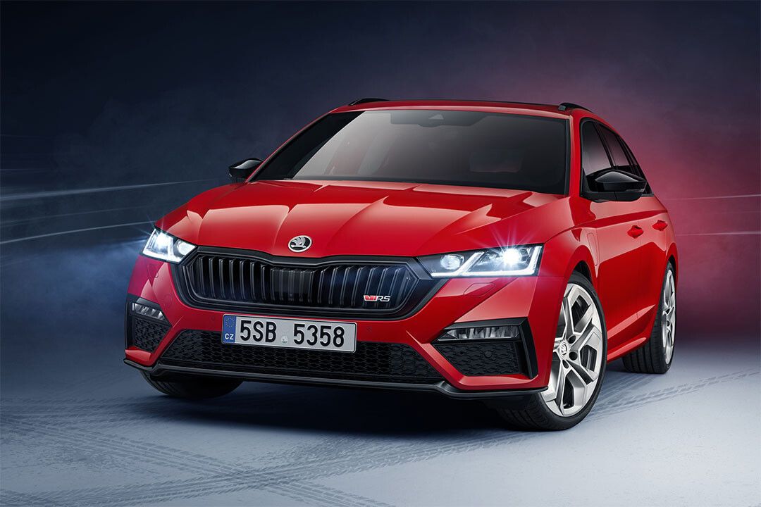Skoda Octavia Rs Iv Combi Red Car Decor Wall Jigsaw Puzzle