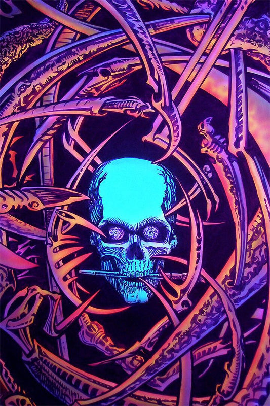 Skull Theme Artwork Fear Print Painting Jigsaw Puzzle