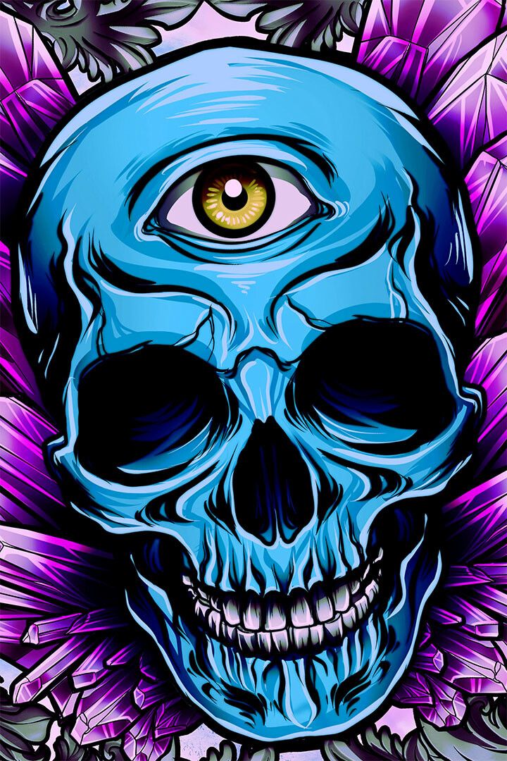 Skulls Head Smooth Eye Cartoon Horror Fantasy Jigsaw Puzzle