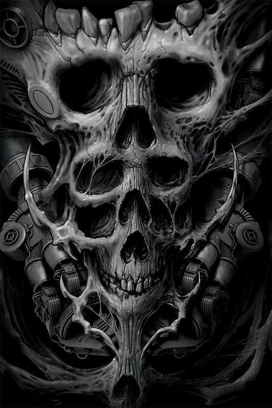 Skulls Head Smooth Fantasy Design Print Jigsaw Puzzle