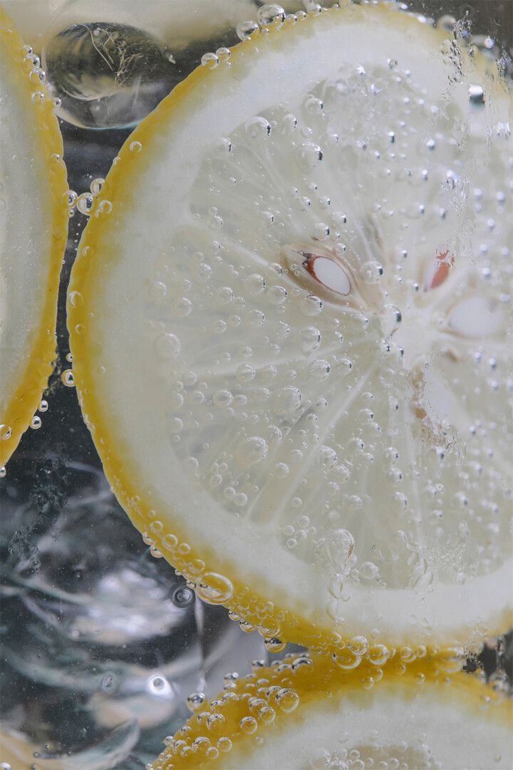 Slices Of Lemon In Glass With Drink Art Wall Decor Jigsaw Puzzle