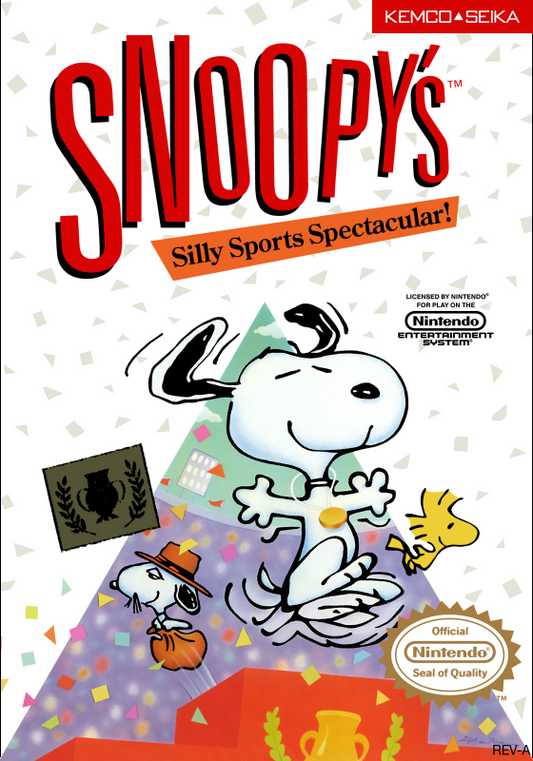 Snoopy S Silly Sports Spectacular! (Usa) (Bordered For Nes Classic Use) Nes Print Poster