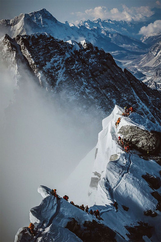 Snow At Everest Mountaineering Sport Painting Print Jigsaw Puzzle