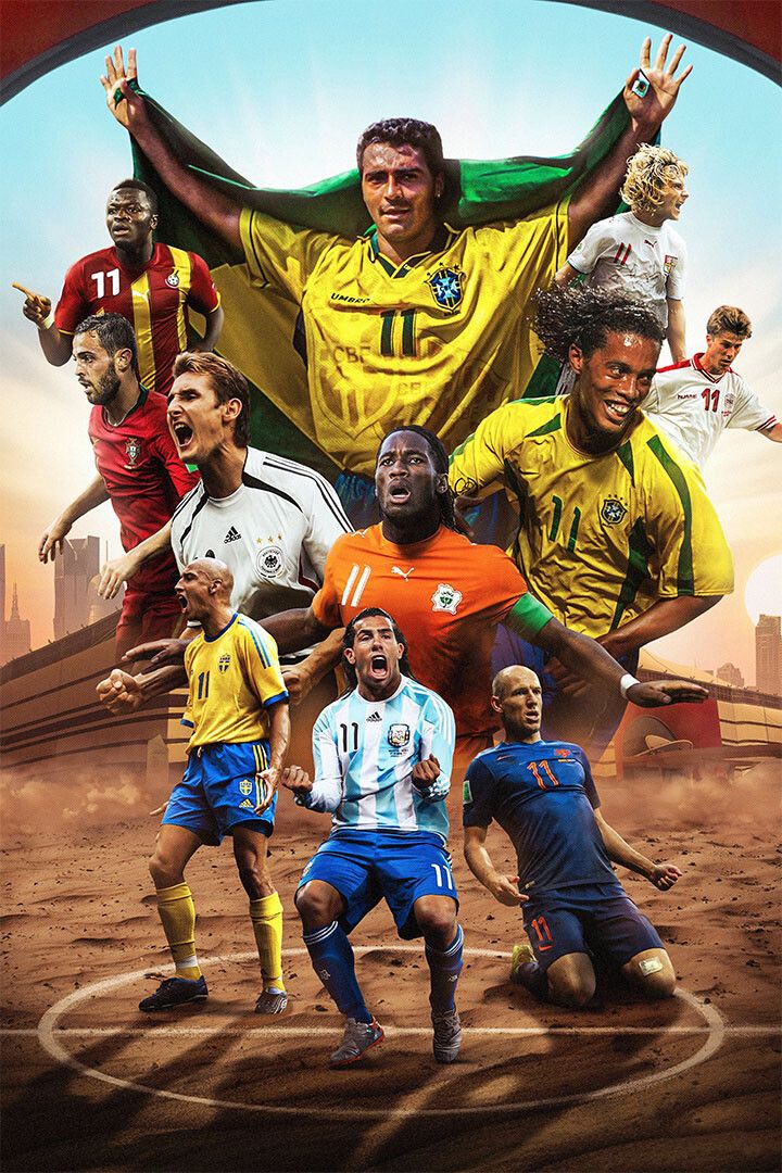 Soccer Number 11 Nedved Klose Drogba Henrik Tevez Robben Jigsaw Puzzle
