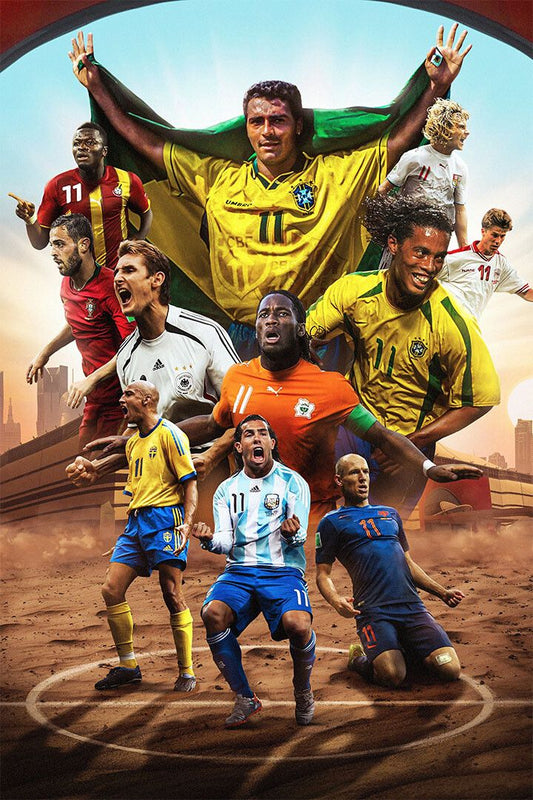 Soccer Number 11 Nedved Klose Drogba Henrik Tevez Robben Jigsaw Puzzle