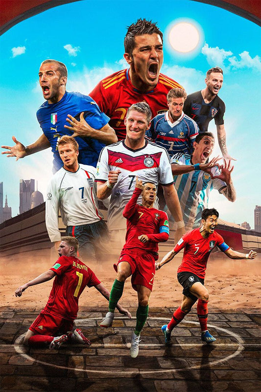 Soccer Number 7 Villa Del Piero Rakitic Schweinsteiger Jigsaw Puzzle
