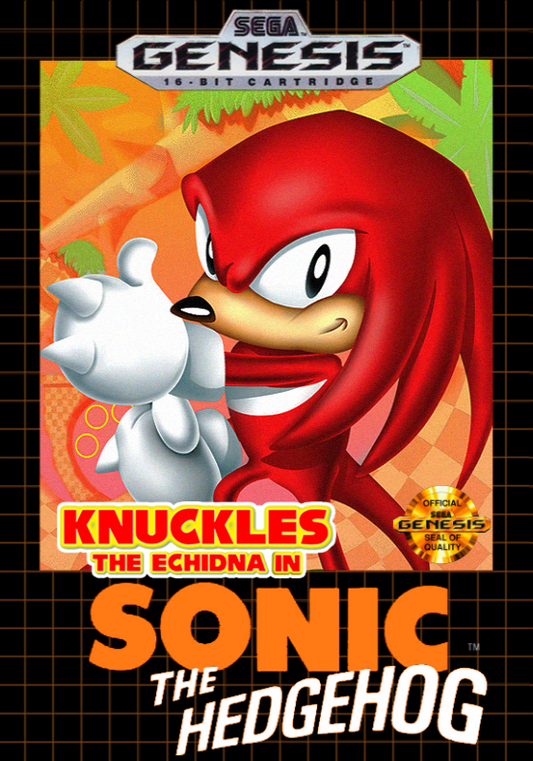 Sonic 1 & Knuckles (Custom Usa Cover Art By Capuchino) Genesis Print Poster