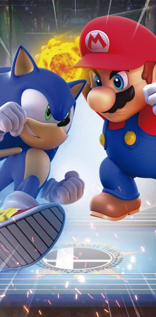 Sonic Vs Mario Showdown Print Poster