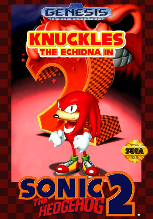 Sonic 2 & Knuckles (Custom Usa Cover Art By Capuchino) Genesis Print Poster
