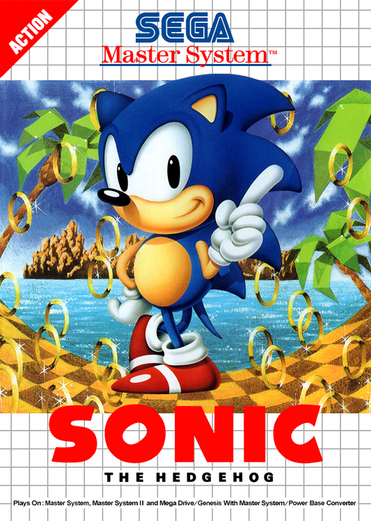 Sonic The Hedgehog Sega Master System Print Poster