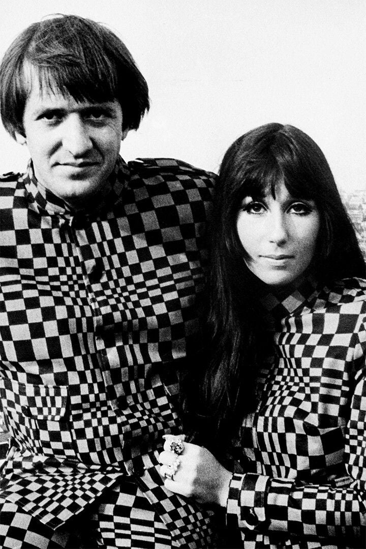 Sonny And Cher In Checkerboard Suits Jigsaw Puzzle
