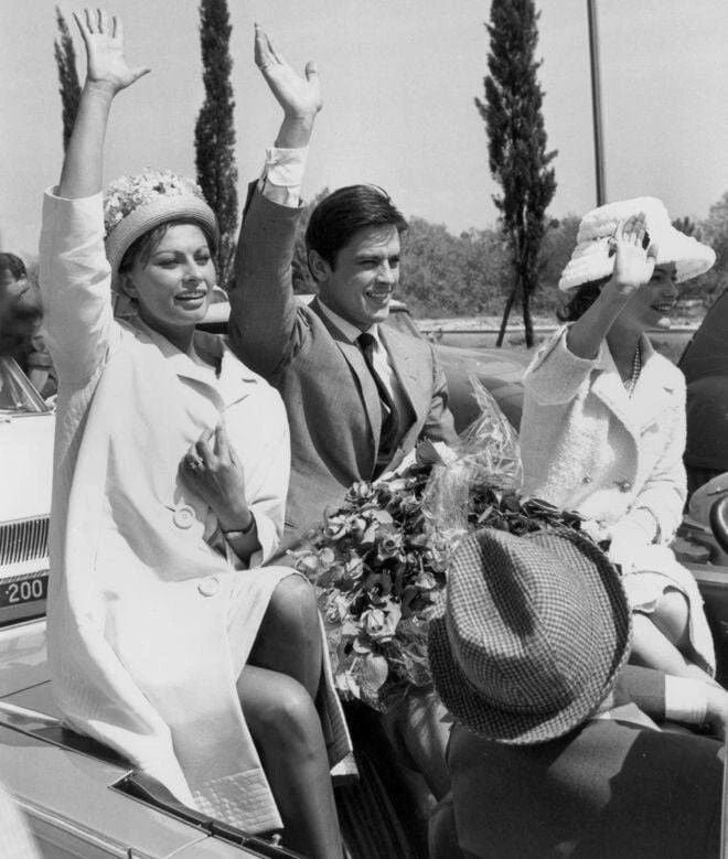 Sophia Loren Alain Delon Romy Schneider 1962 Canne Film Picture Photo