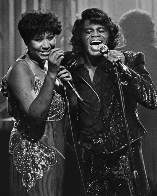 Soul Singers Aretha Franklin & James Brown Glossy Magnet Music Magnet