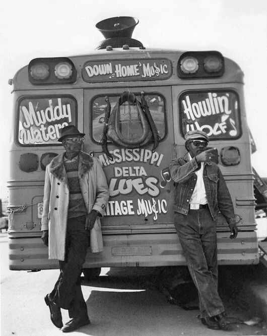 Soul Singers Muddy Waters And Howlin Wolfglossy Keychain Tour Bus Keychain