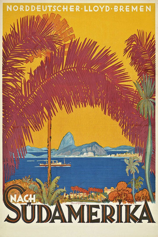 South America German Vintage Travel Retro Jigsaw Puzzle