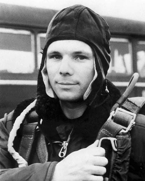 Soviet Cosmonaut Yuri Gagarin Glossy Magnet 'First Human In Space' Print