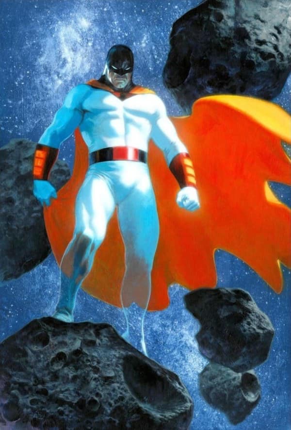 Space Superhero Illustration Print Poster