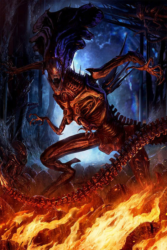 Space Creature Artwork Sci Fi Print Painting Jigsaw Puzzle