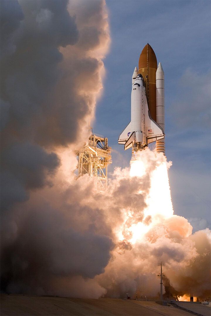 Space Shuttle Atlantis Launch Nasa Sts122 Print Jigsaw Puzzle