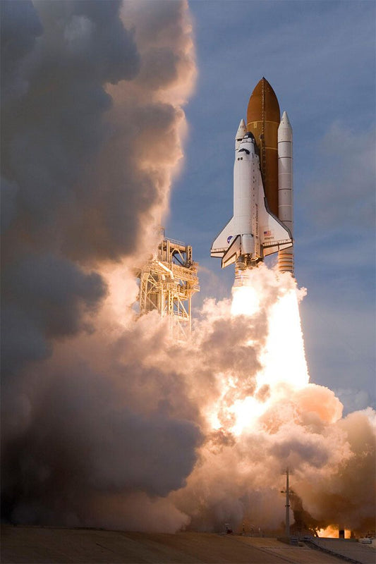 Space Shuttle Atlantis Launch Nasa Sts122 Print Jigsaw Puzzle