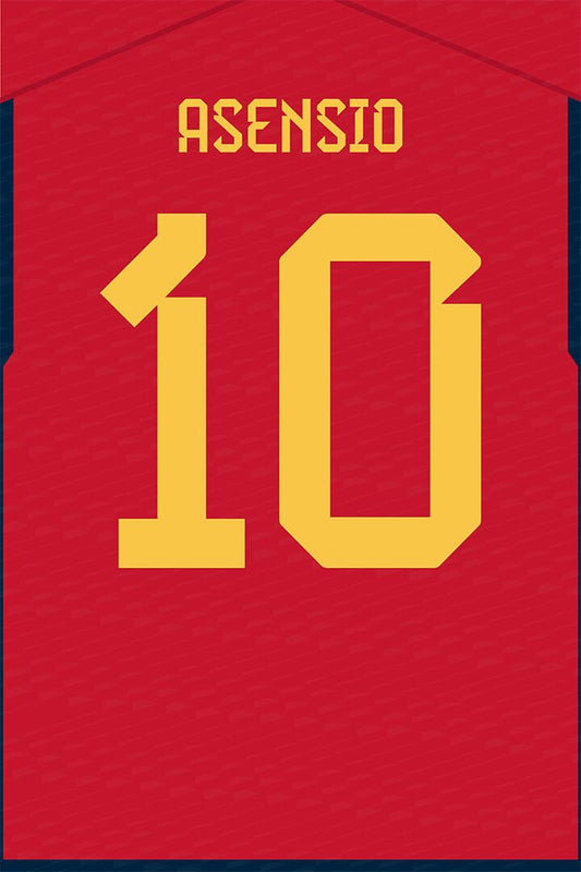 Spain #10 Marco Asensio World Soccer Championship Wall Decor Jigsaw Puzzle