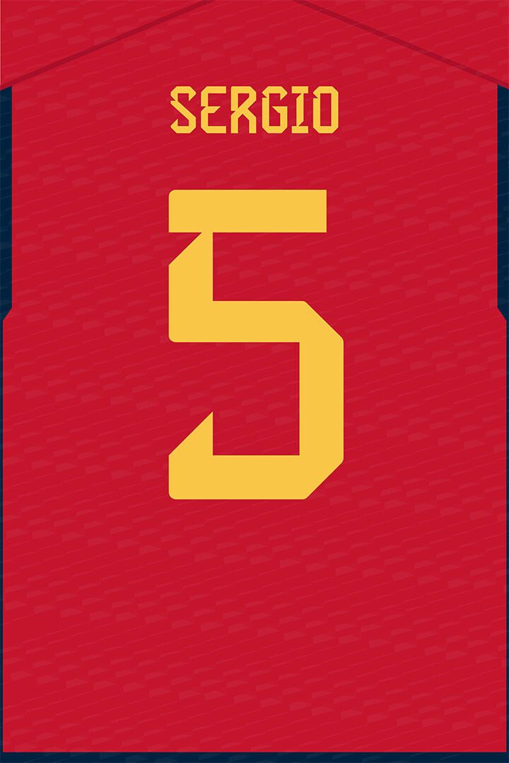 Spain #5 Sergio Busquets World Soccer Championship Wall Decor Jigsaw Puzzle