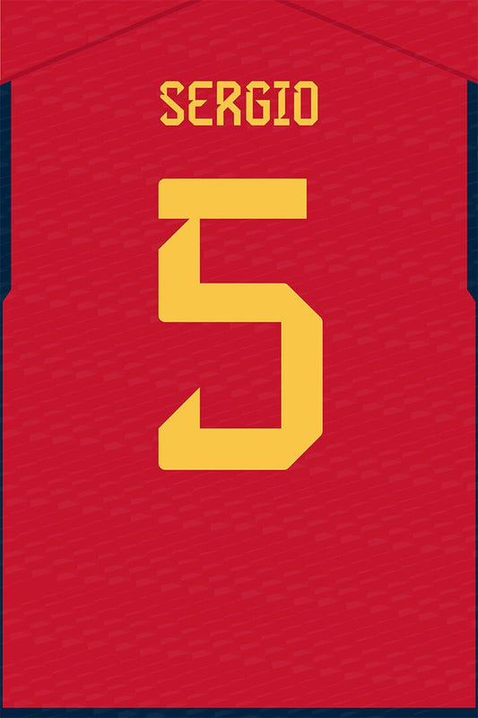Spain #5 Sergio Busquets World Soccer Championship Wall Decor Jigsaw Puzzle