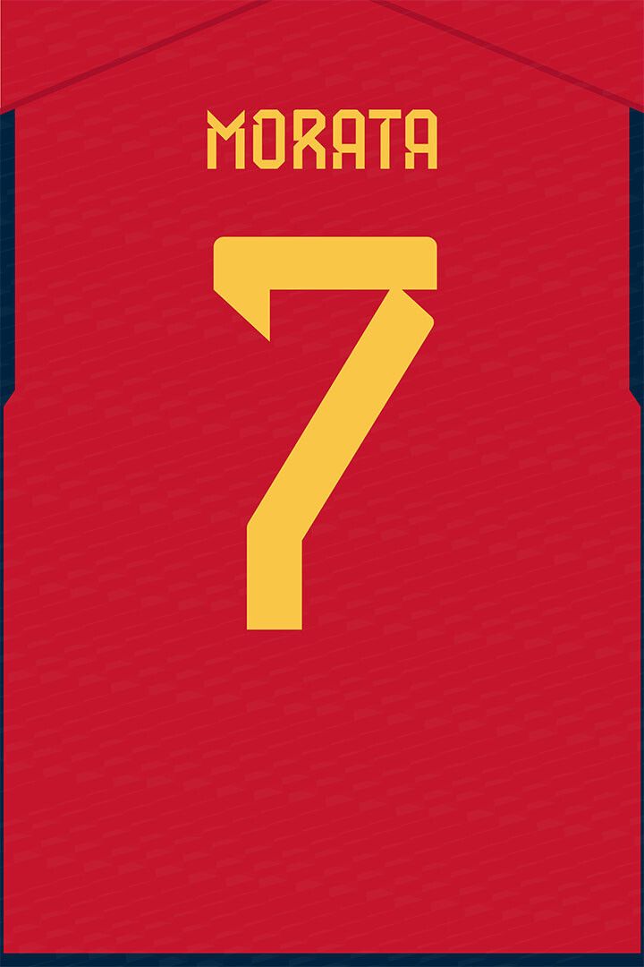 Spain #7 Alvaro Morata World Soccer Championship Wall Art Decor Jigsaw Puzzle