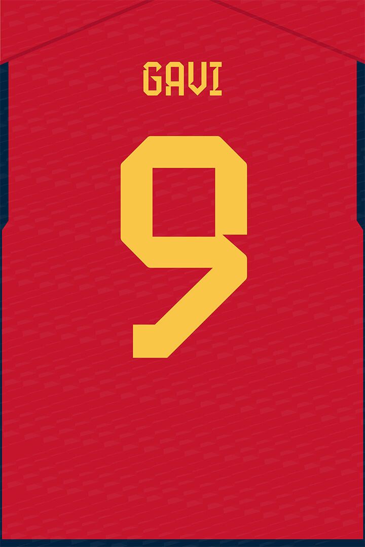 Spain #9 Gavi World Soccer Championship Jigsaw Puzzle