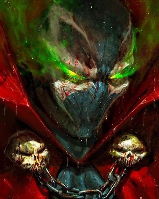 Spawn Green Eyes Chains 001 Print Poster