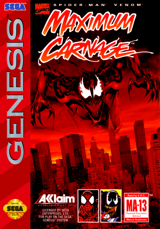 Spider Man Venom Maximum Carnage (Usa) Genesis Print Poster