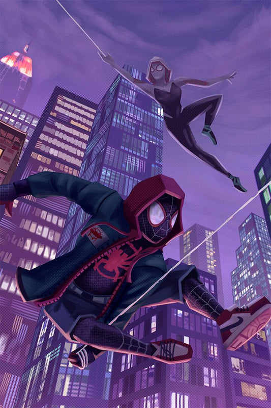 Spiderman And Spidergwen Comic Book Heroes Decor Wall Art Jigsaw Puzzle