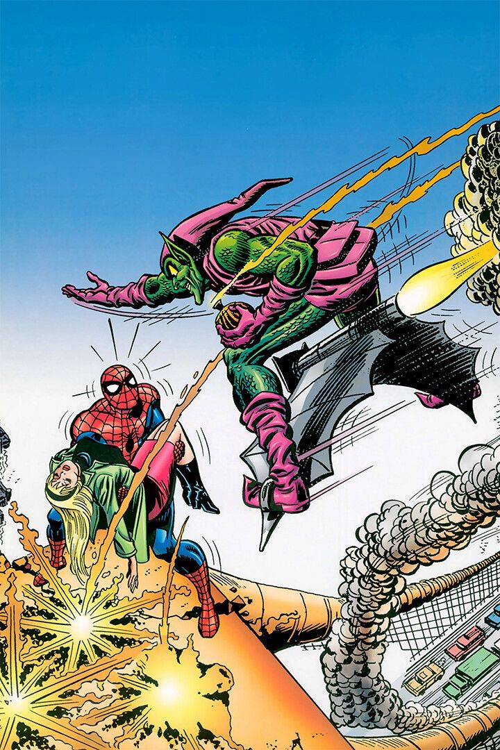 Spiderman And The Green Goblin Comic Book Decor Wall Art Jigsaw Puzzle