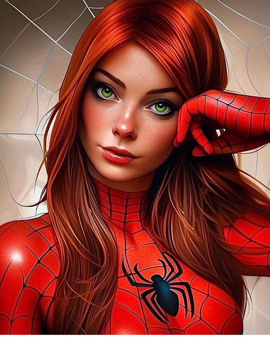 Spider Girl Portrait Print Poster