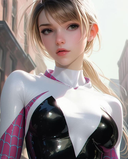 Spider Gwen Portrait Urbano Print Poster