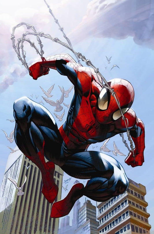 Spider Man Action Cityscape Print Poster