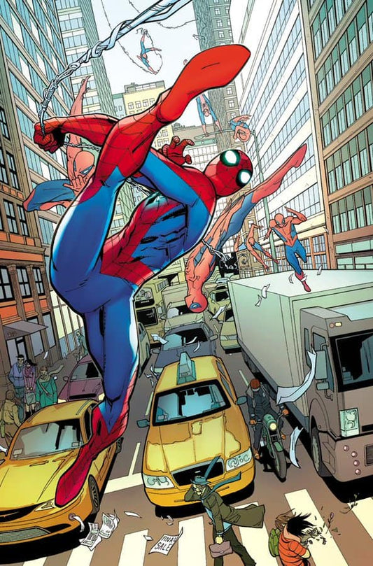 Spider Man Action Cityscape (3) Print Poster