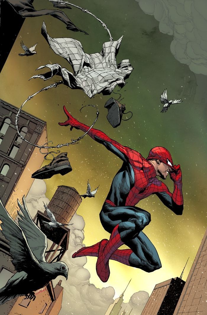 Spider Man Action Comic Scene Print Poster