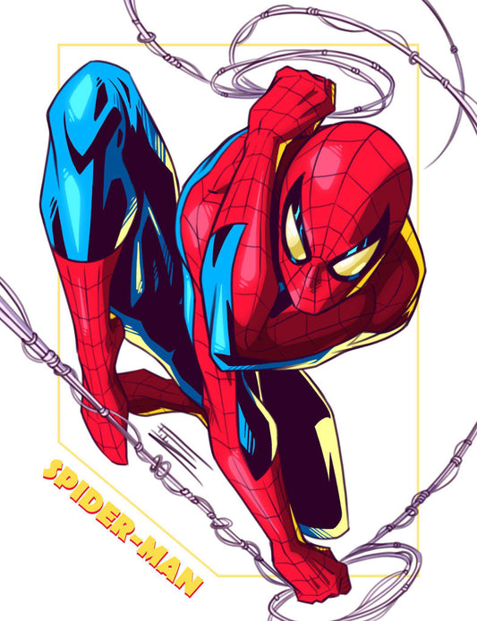 Spider Man Action Illustration (3) Print Poster