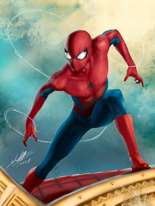 Spider Man Action Pose 2021 Print Poster