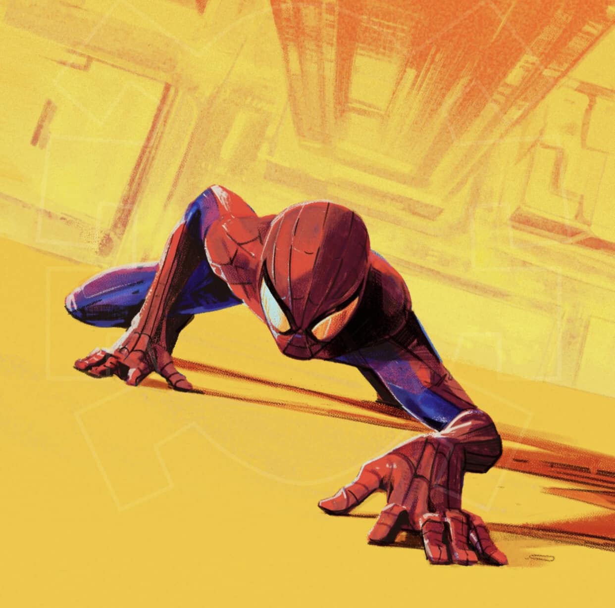 Spider Man Action Pose Artwork Print Poster